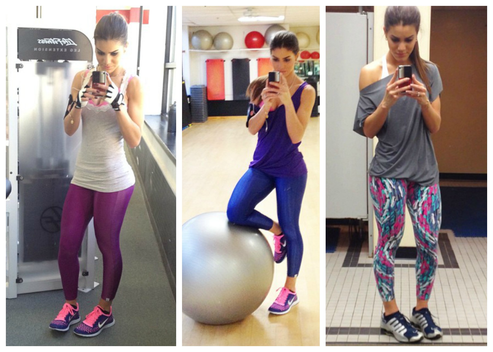 looks de treino com cores neutras