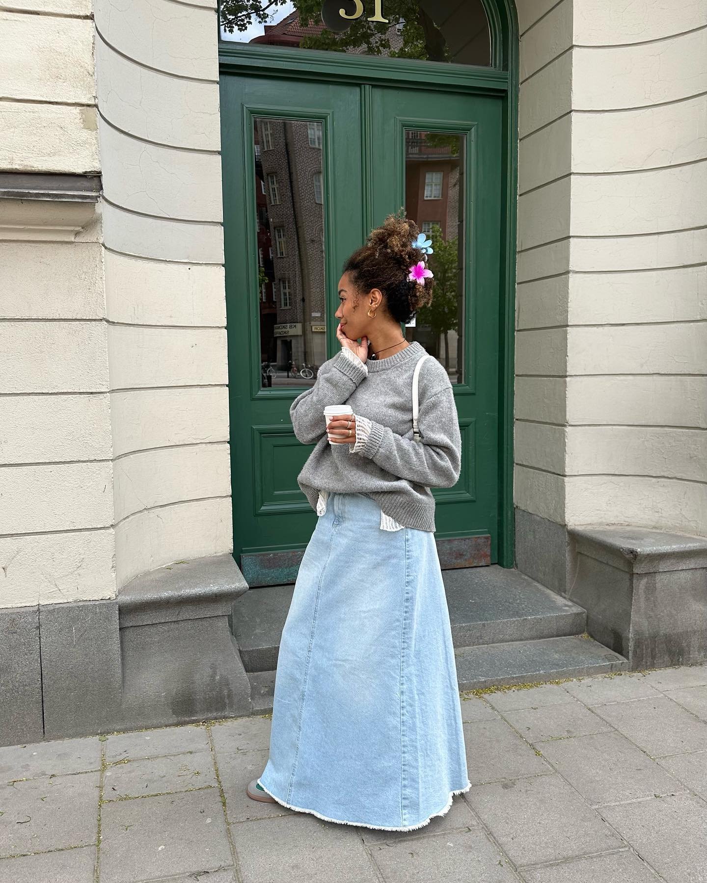 looks inverno com saia longa