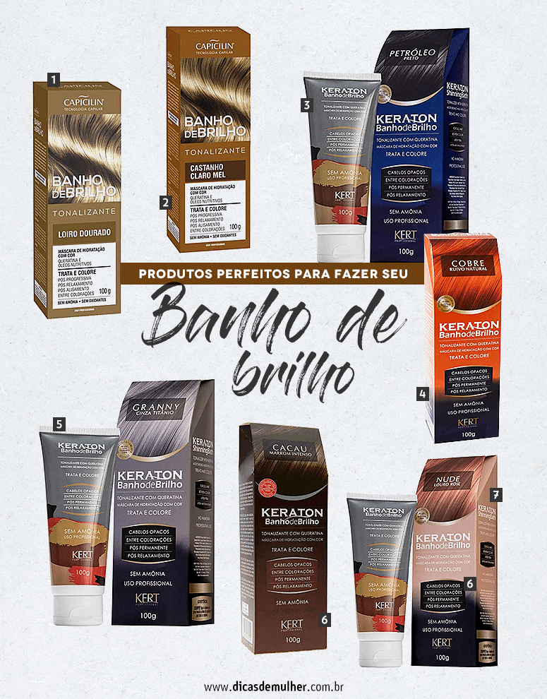 banho de brilho com óleo de coco