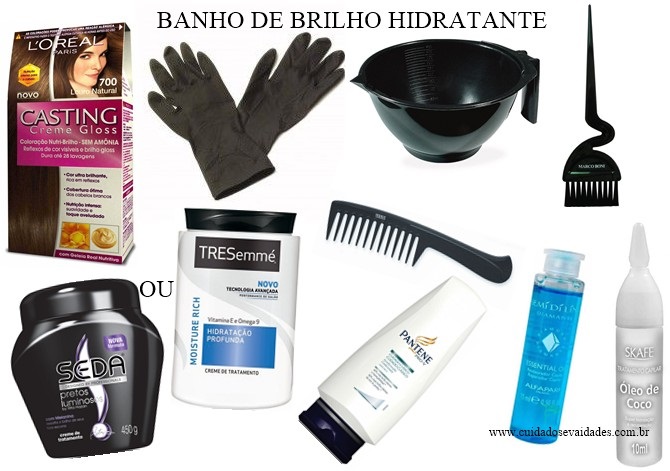 banho de brilho com tinta cabelo