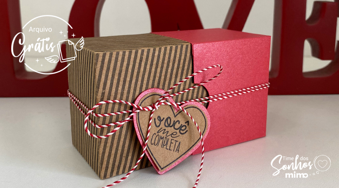 caixa de papelão decorada