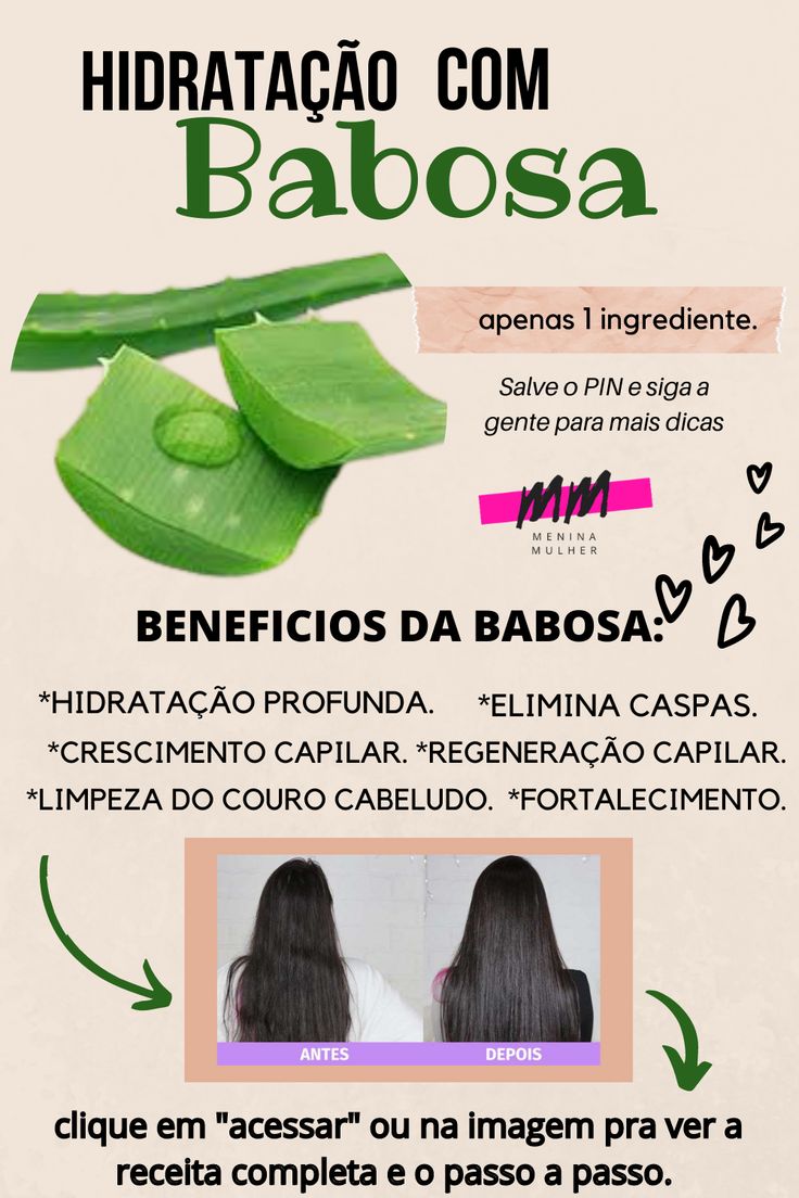 benefícios da babosa para o cabelo