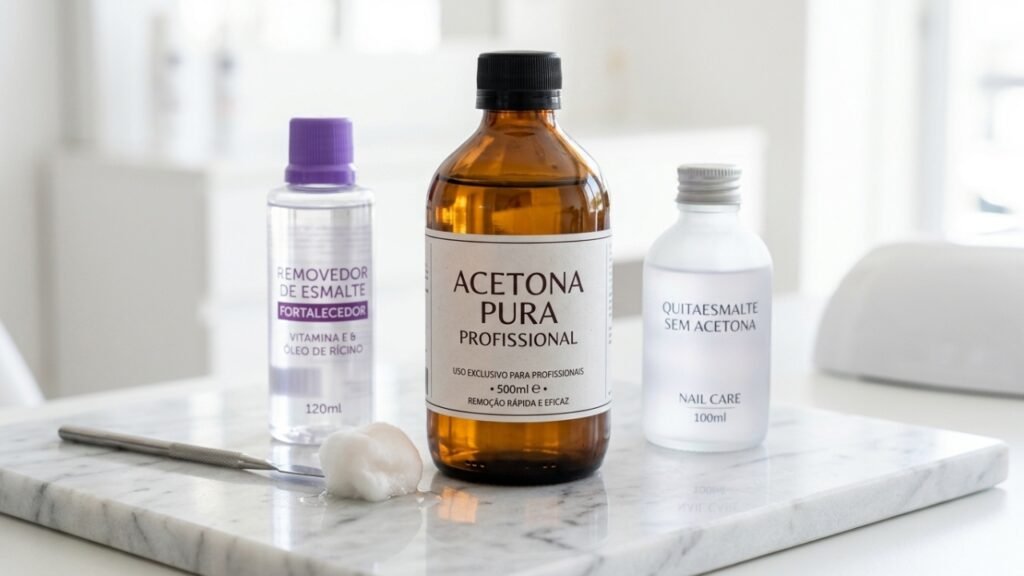 acetona para unhas de gel