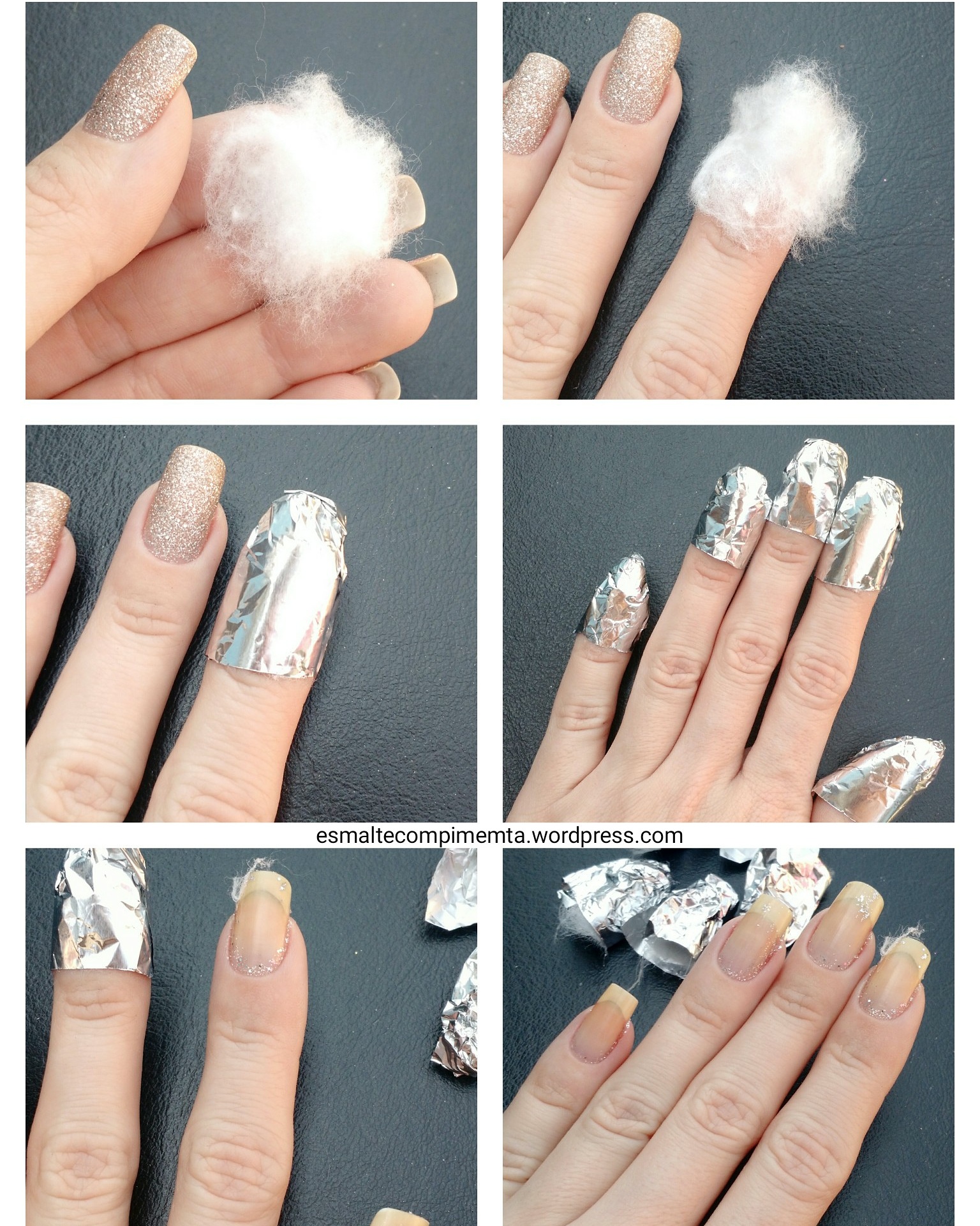 passo a passo para tirar esmalte em gel