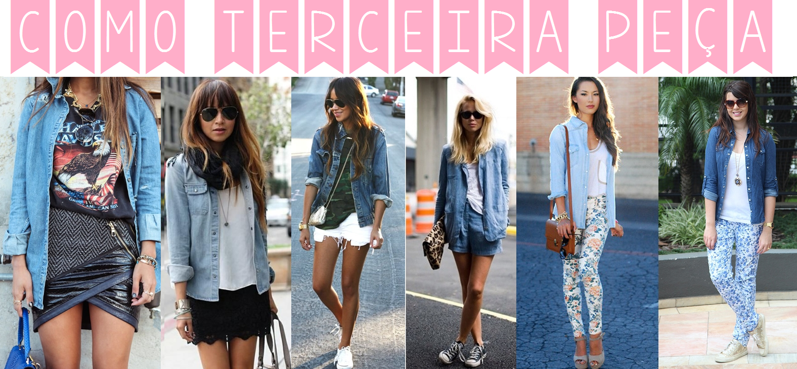 looks com camisa jeans feminina