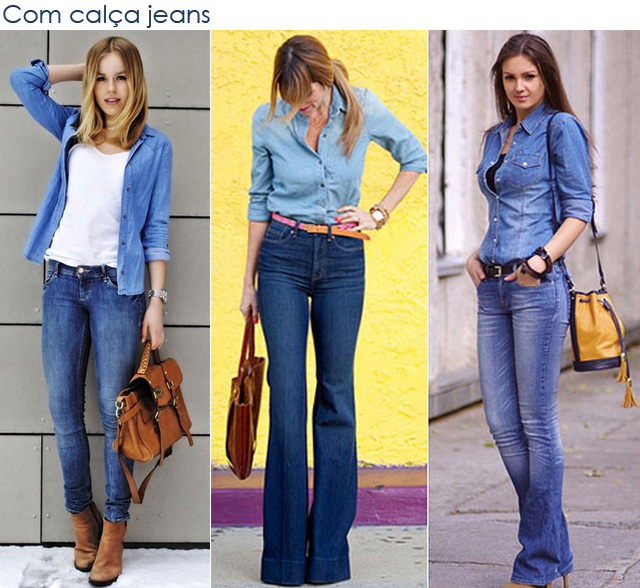 truques para usar camisa jeans como terceira peça