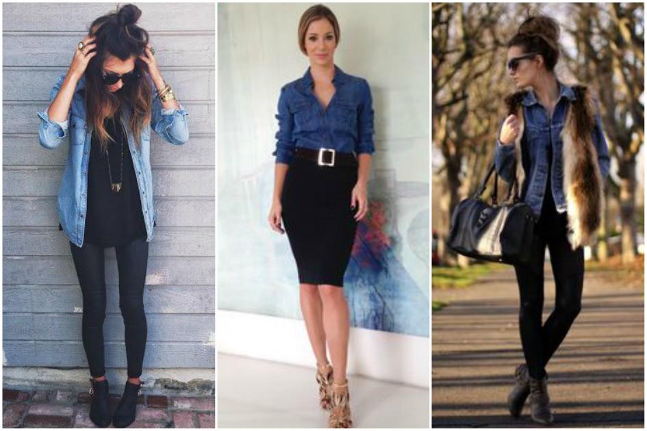 double denim com camisa jeans