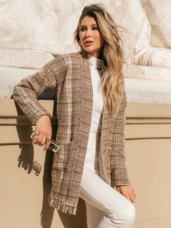 dicas de estilo cardigan trabalho