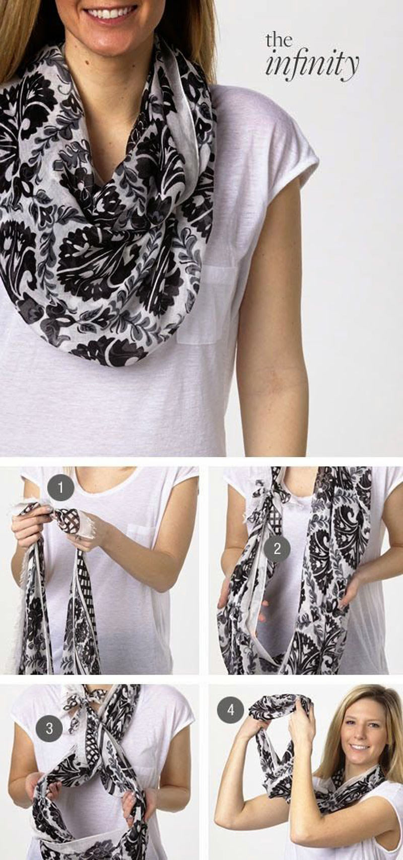 como usar lenço no pescoço com vestido estampado