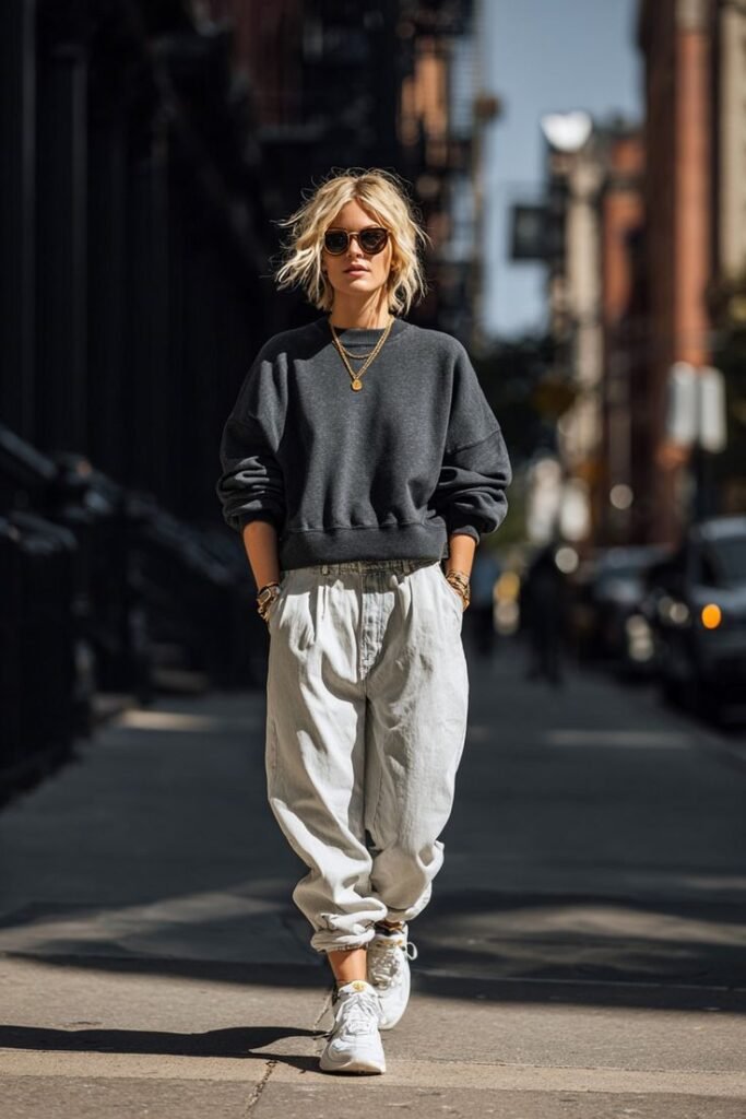 looks com moletom oversized
