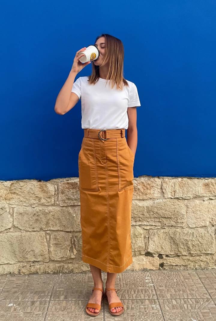 saia midi looks monocromáticos