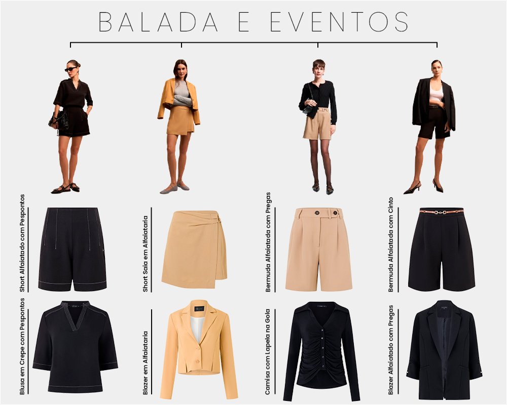 shorts de alfaiataria elegante para sair