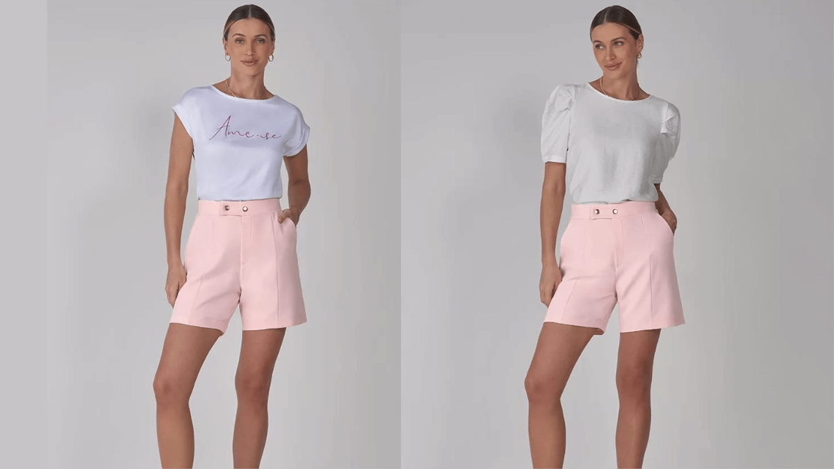 combinações de short de alfaiataria à noite