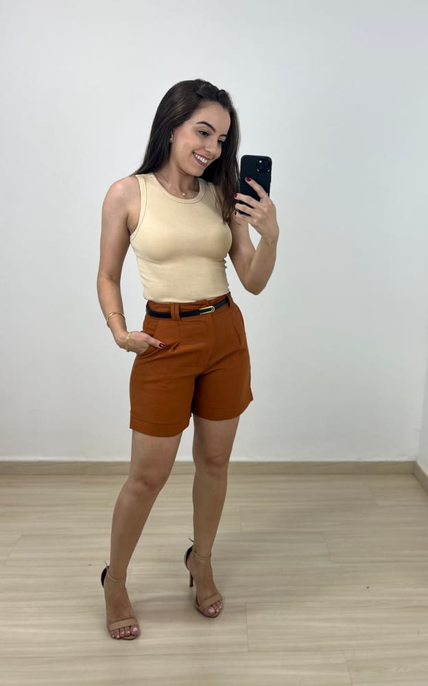 shorts de alfaiataria elegante para sair