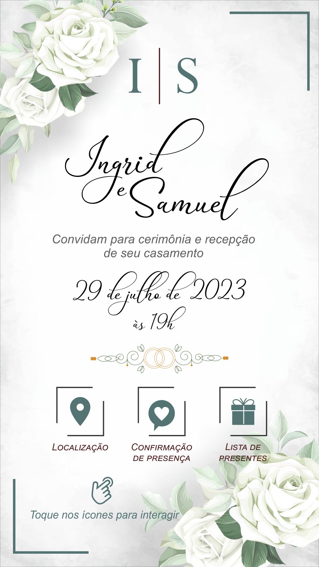 convite de casamento digital