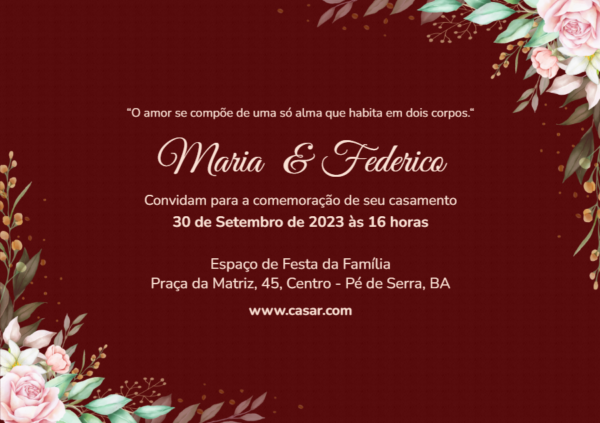 criar convite de casamento grátis