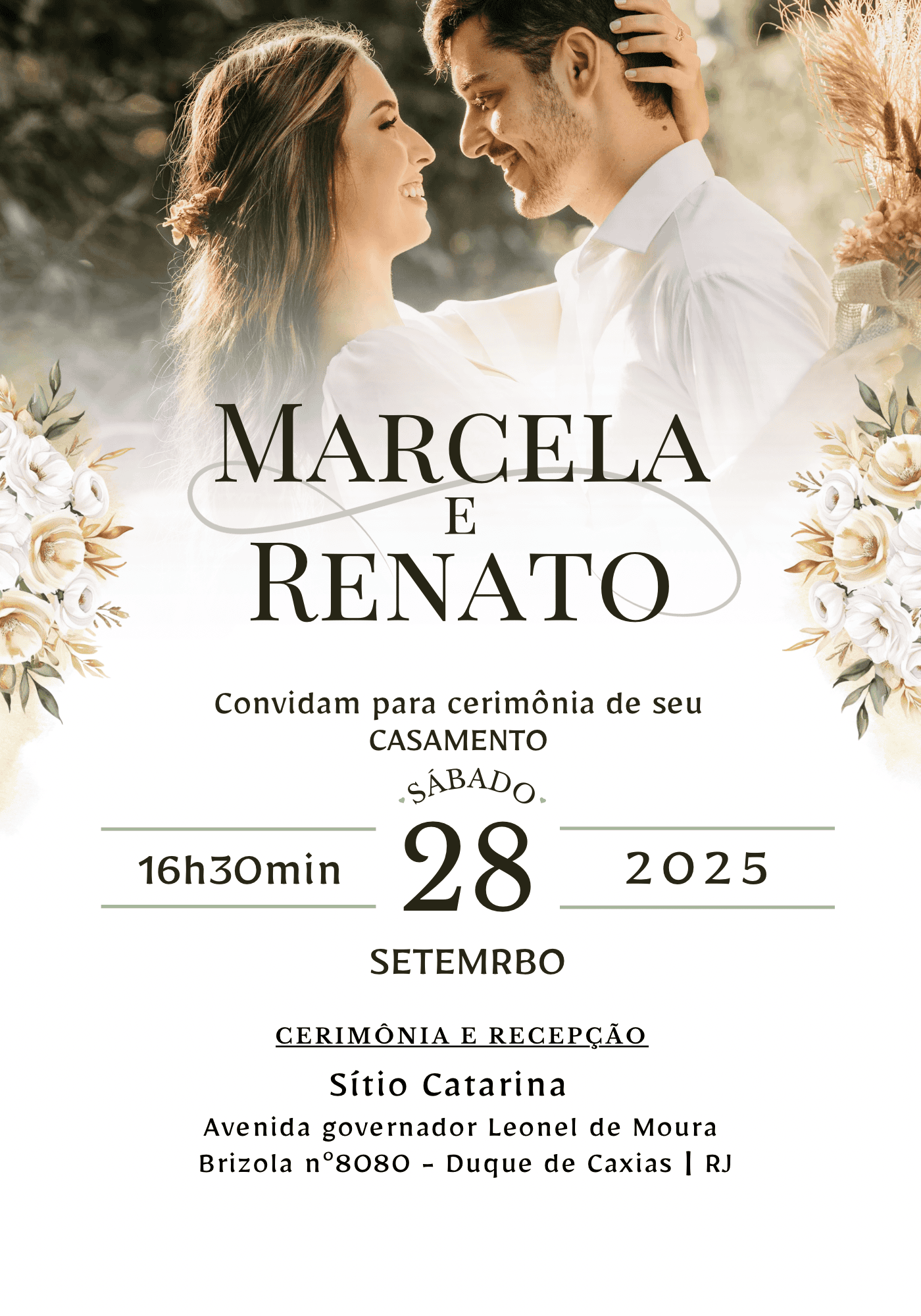 convite de casamento para WhatsApp