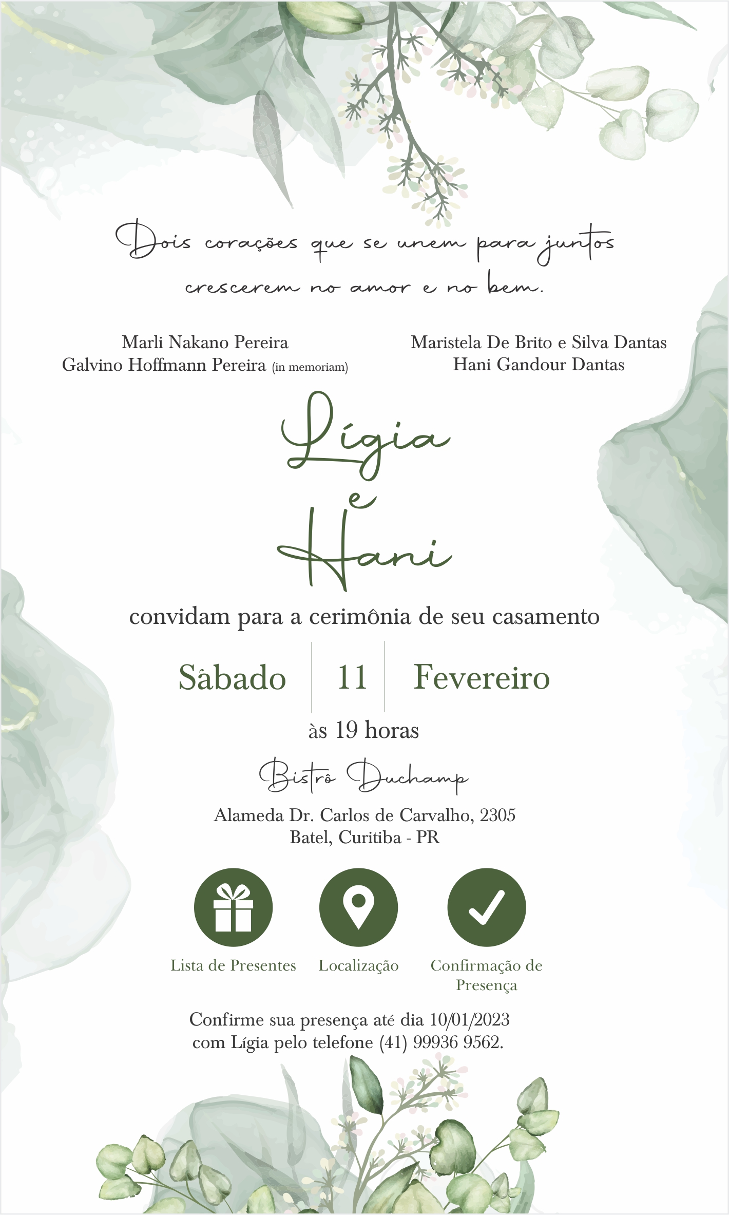 site de casamento com convite virtual