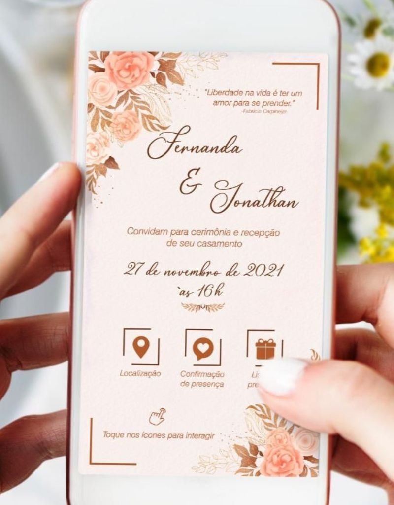 convite de casamento personalizado