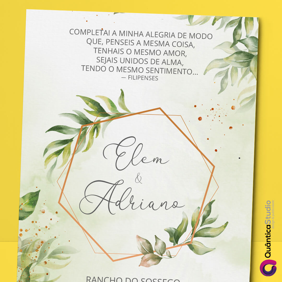 convite de casamento econômico