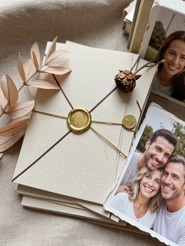 Sequência de frames de um convite em vídeo com fotos do casal em momentos variados.