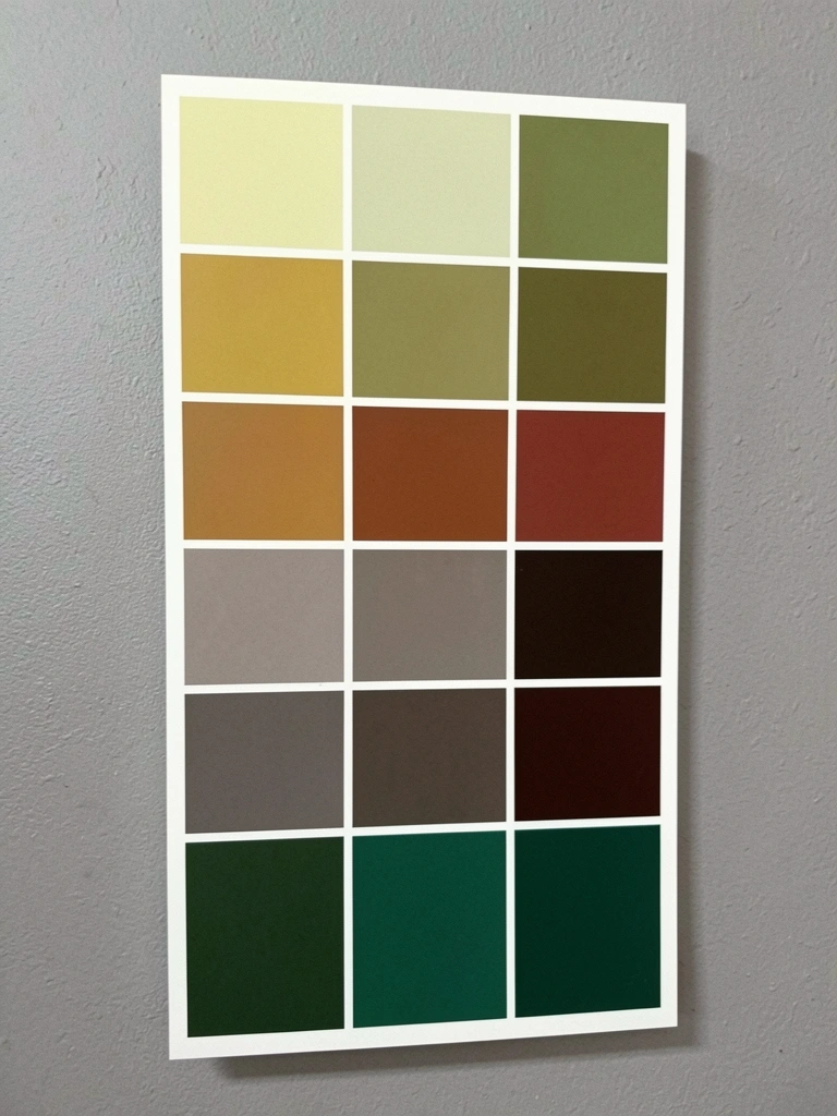 Sala de estar com sofá verde musgo, parede de tijolos aparentes e piso de madeira clara sob luz natural.