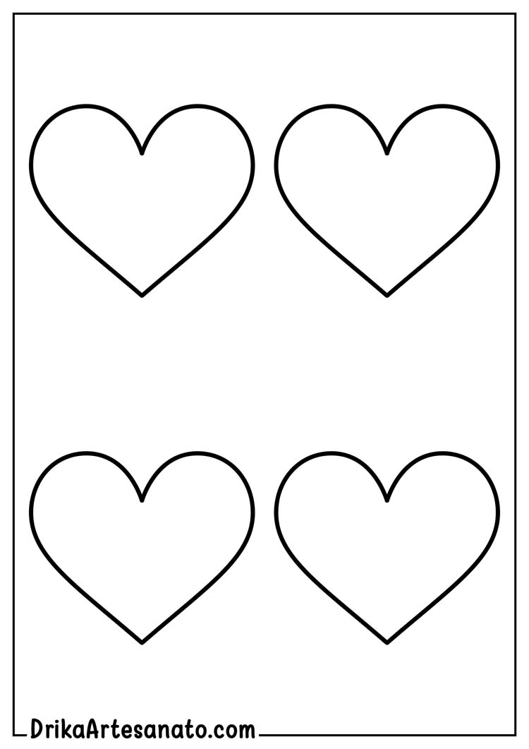 desenho de coração para artesanato