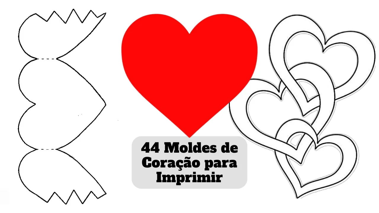 moldes para quadros de coração
