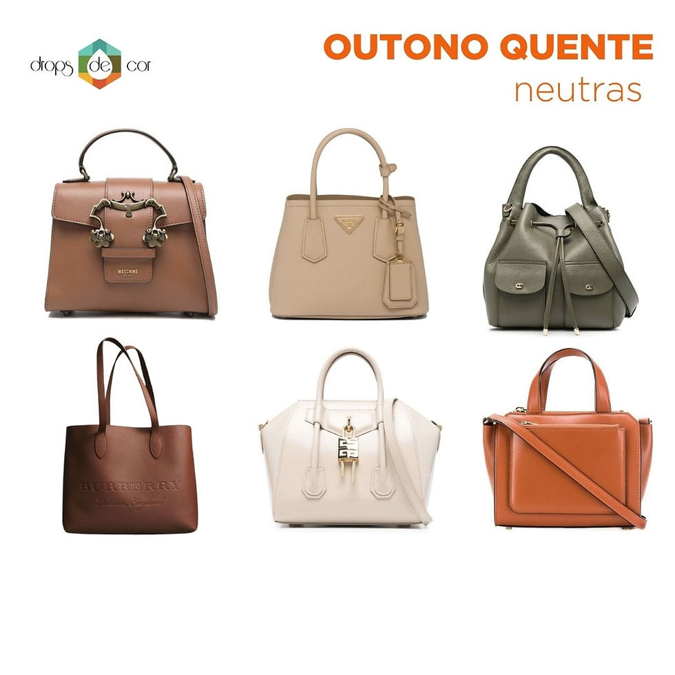 paleta de cores bolsas de luxo 2026