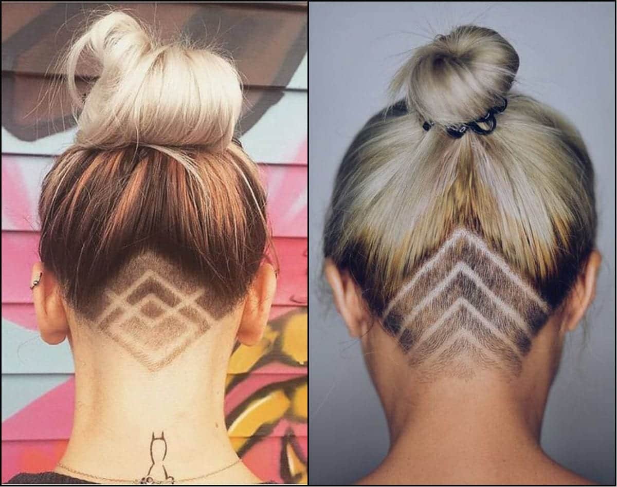 linha desenhada no cabelo