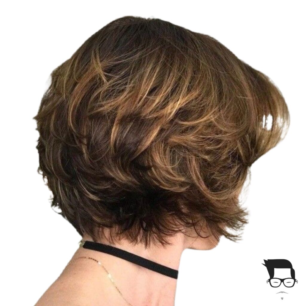 corte de cabelo curto repicado em camadas