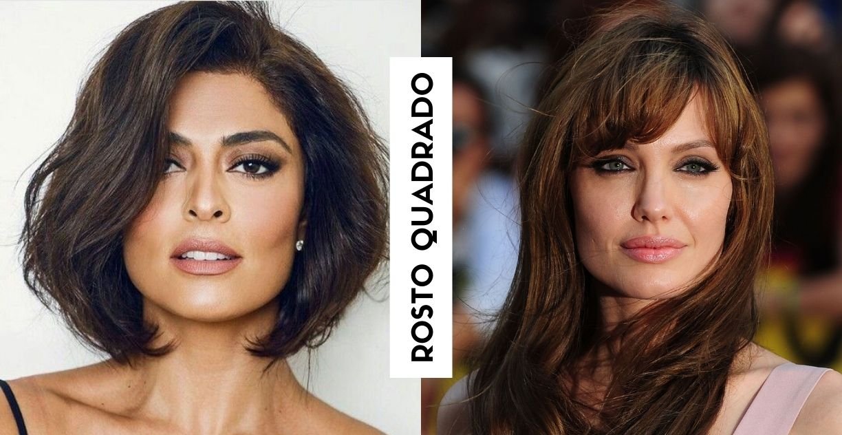cabelo médio rosto quadrado