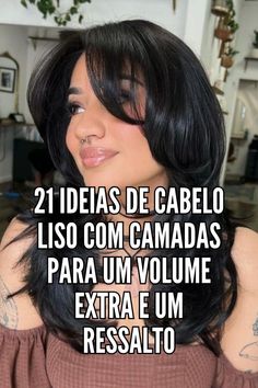 corte liso com volume