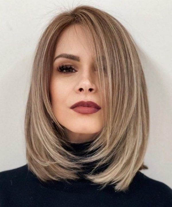 corte liso com franja