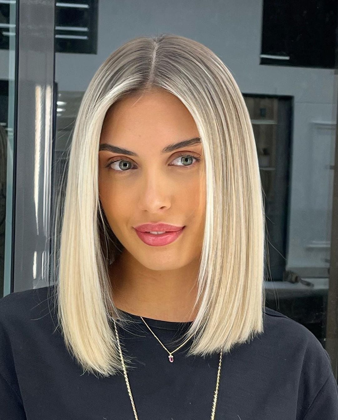 long bob cacheado