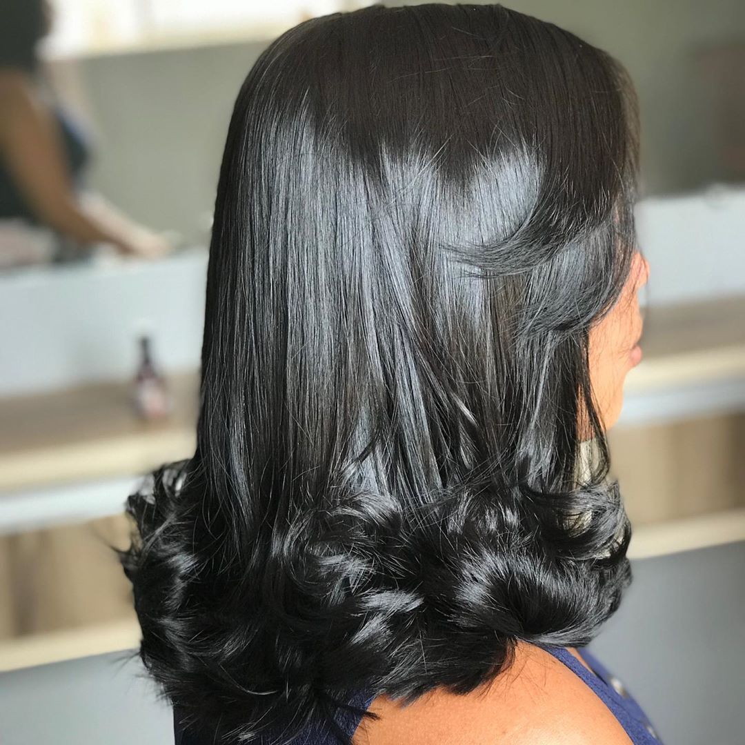 corte degradê feminino longo