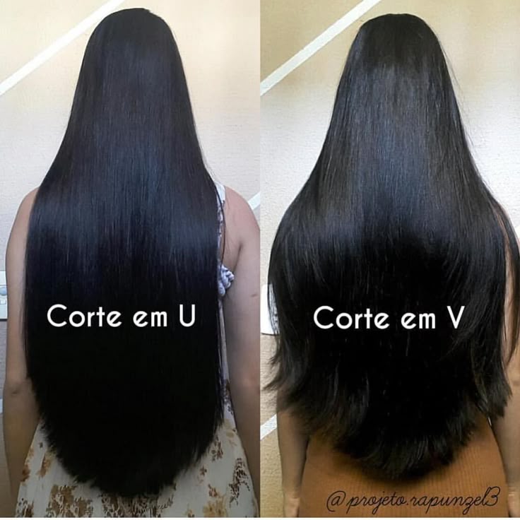 corte em u repicado cabelo longo