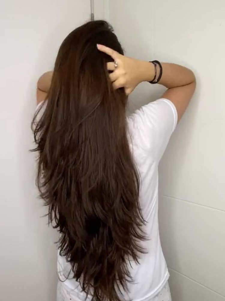 corte em u cabelo longo com camadas