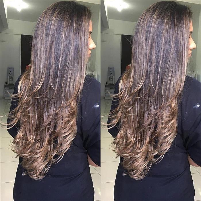 benefícios corte em v cabelo longo