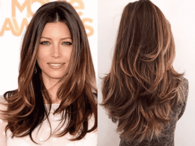 corte em v cabelo longo repicado