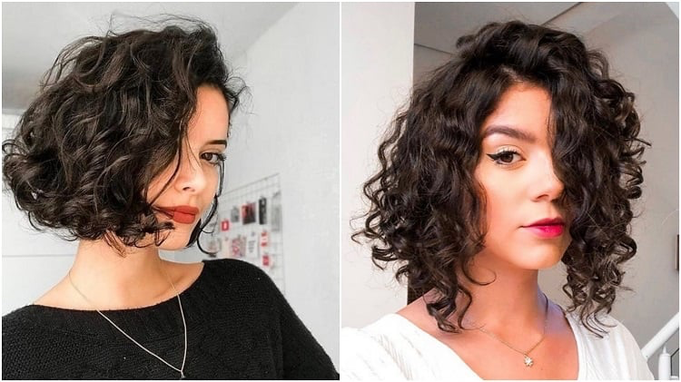 corte de cabelo cacheado curto feminino