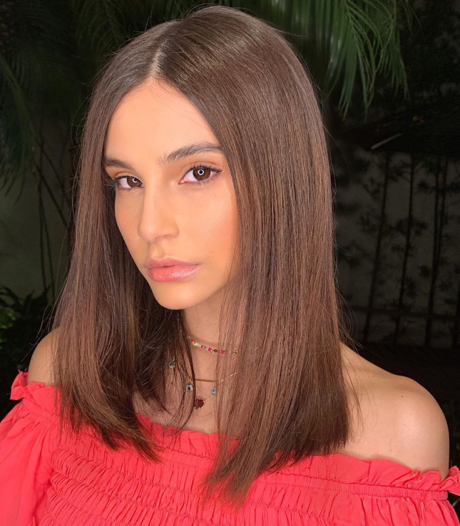 cortes de cabelo médio com franja