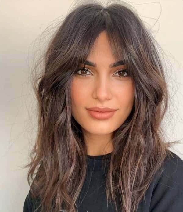 franja ideal para rosto coração