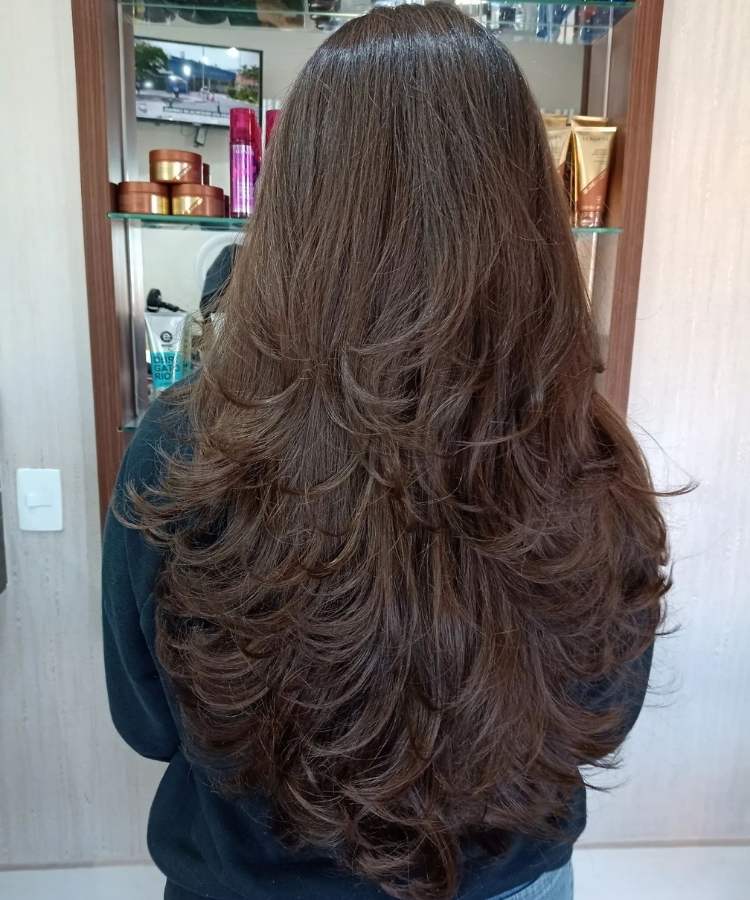corte borboleta cabelo longo