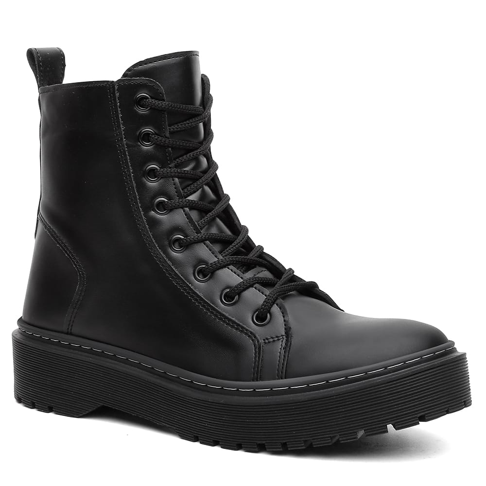 coturno plataforma feminino verniz