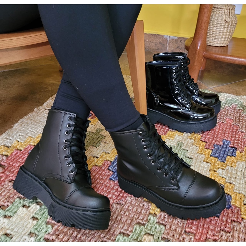 coturno feminino couro legítimo