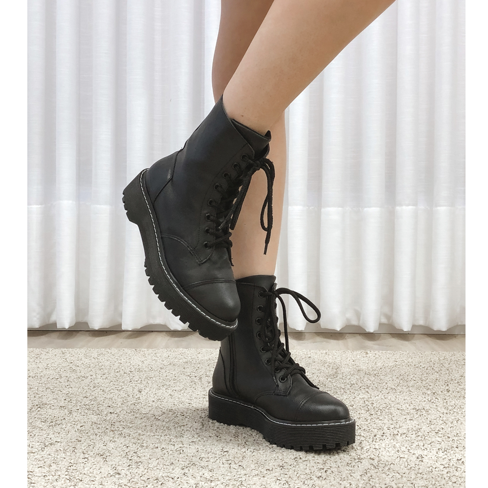 coturno feminino preto