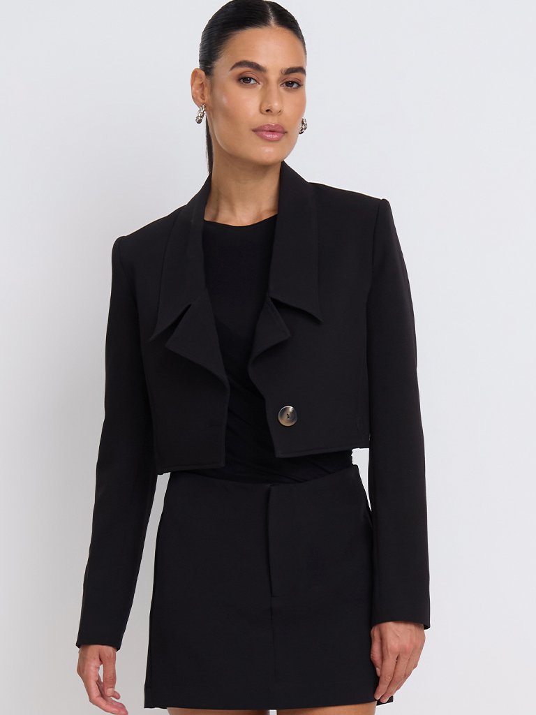 blazer alfaiataria com ombreira