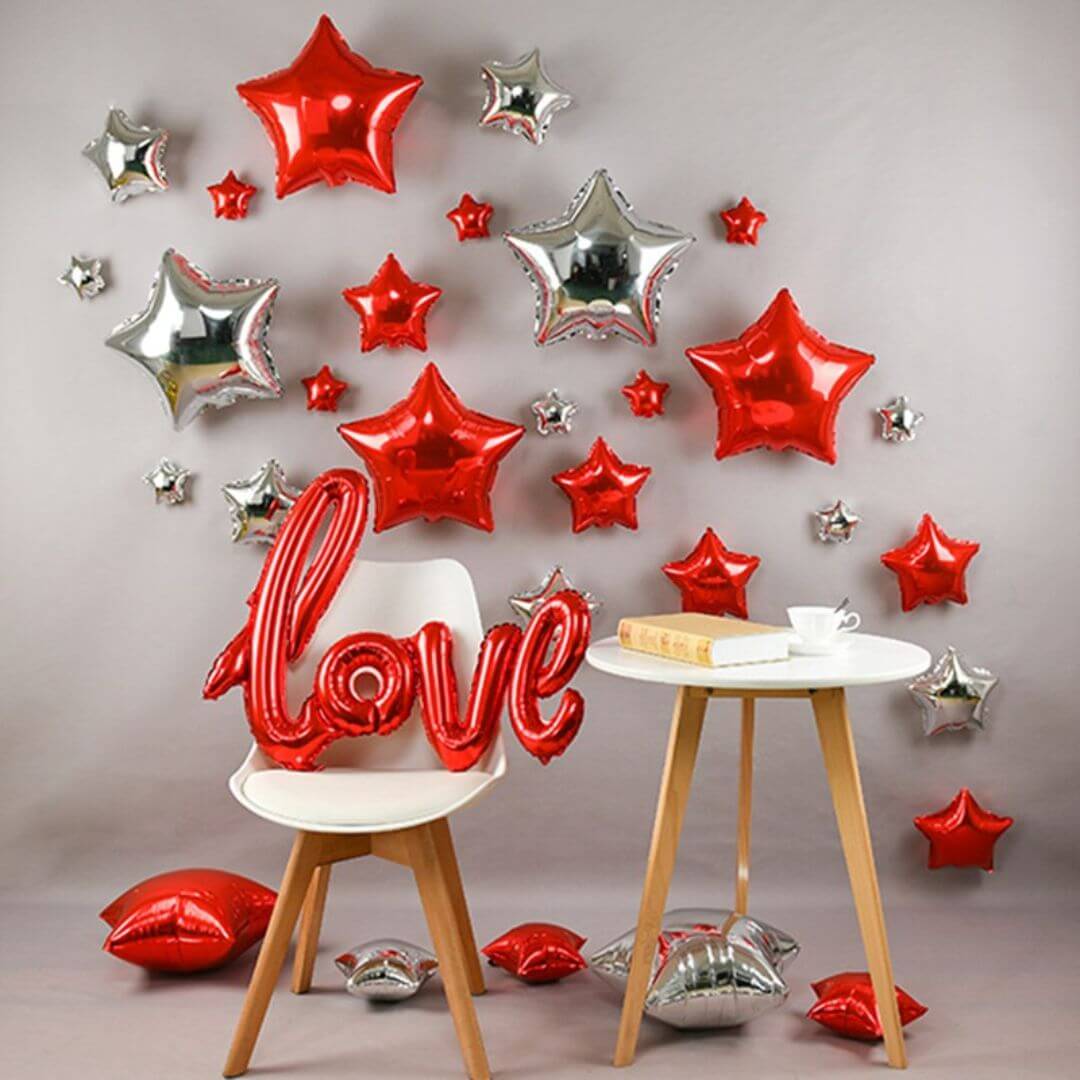 decoração com balões para casal