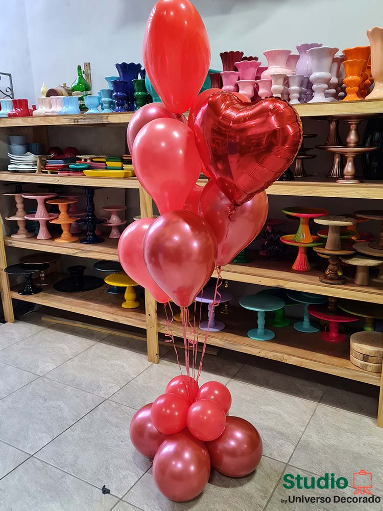 balões vermelhos e rosas dia dos namorados